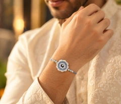 Luxury Homemade Evil eye Rakhdi for Raksha Bandhan